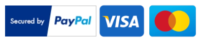 Secured by PayPal, Visa, Mastercard